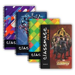 CLASSMATE PULSE 5 SUBJECT NOTEBOOK(SINGLE LINE- 26.7 X 20.3 CM- SPIRAL BINDING- 250 PAGES)